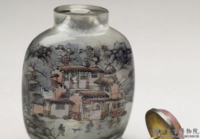 图片[3]-Glass inside-painted snuff bottle with a traveling scene, Zhou Leyuan, Qing dynasty, Guangxu reign (1875-1908)-China Archive